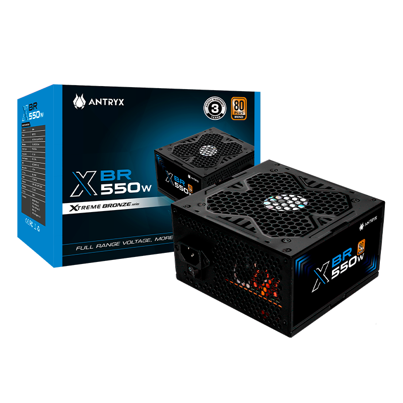 Fuente de Poder (PSU) Antryx XBR-550 de 550W 80 Plus Bronze