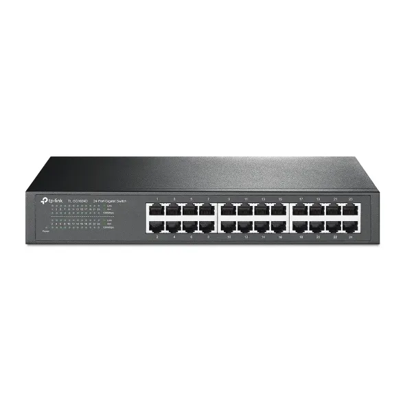 Switch TP-Link de 24 puertos Gigabit 10/100/1000 Mbps para escritorio / montaje en rack