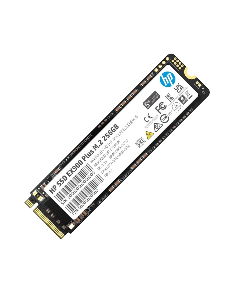 Unidad de estado solido (SSD) HP M.2 PCIe 256GB NVMe EX900 Plus G3